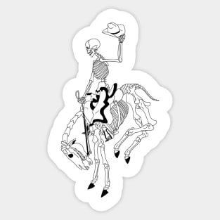 Skeleton Cowboy Sticker